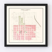 Fort Calhoun Vintage Map 1908