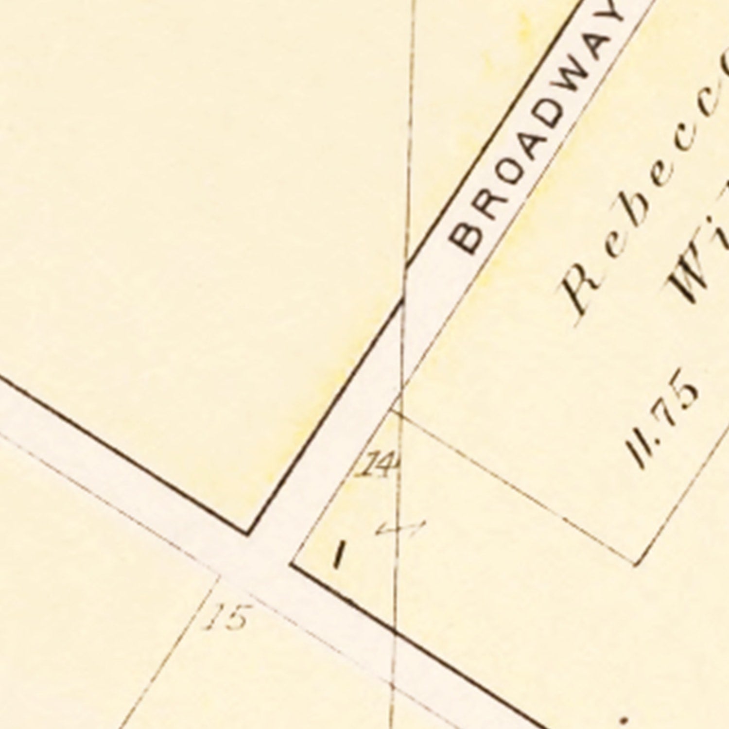 Restored historic details from the 1908 city map of Desoto, Nebraska