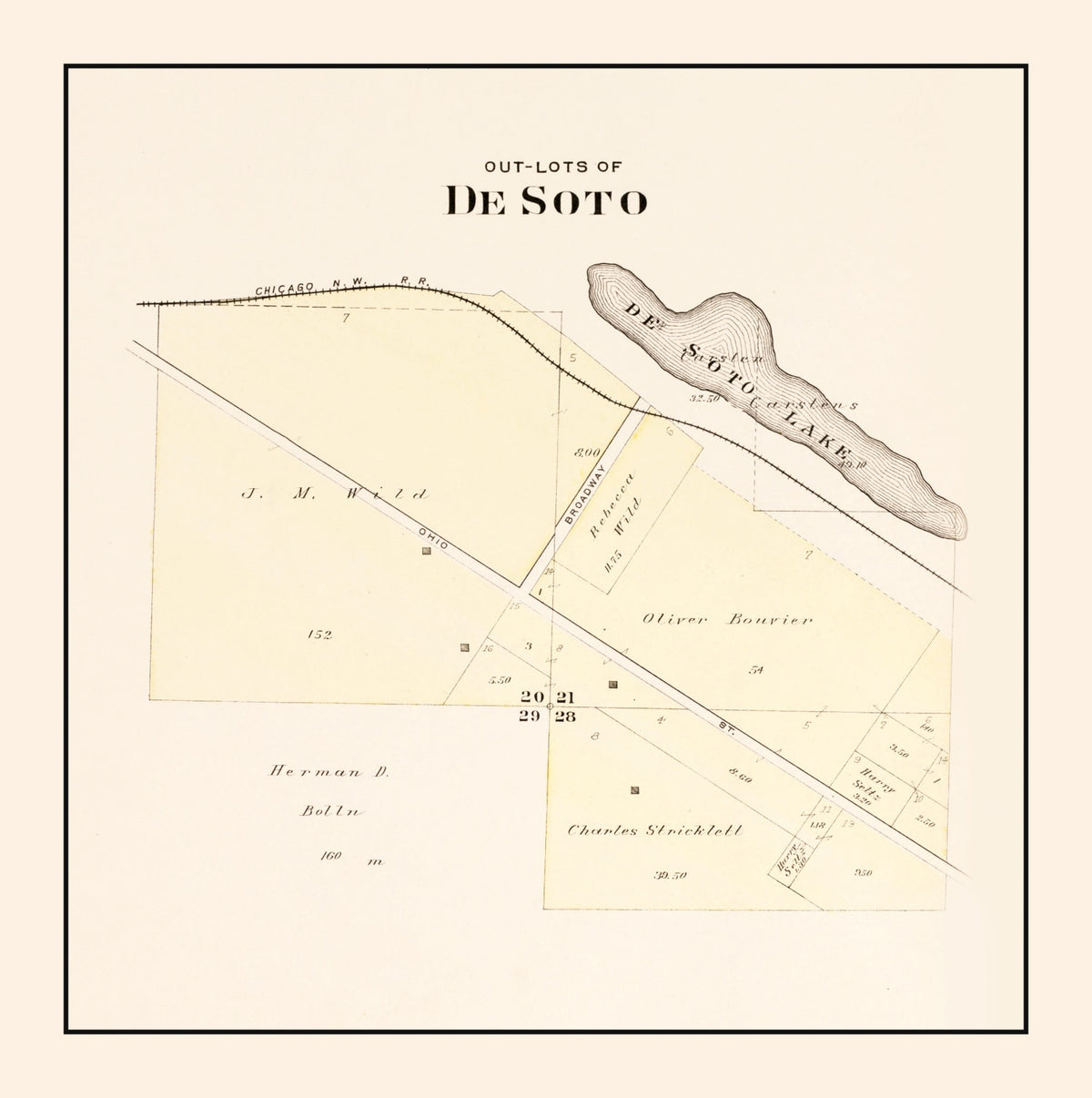 Preview of Vintage Map of Desoto, Nebraska 1908