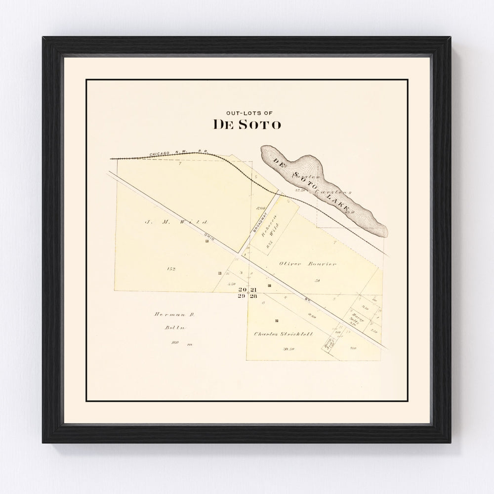 Desoto Vintage Map 1908