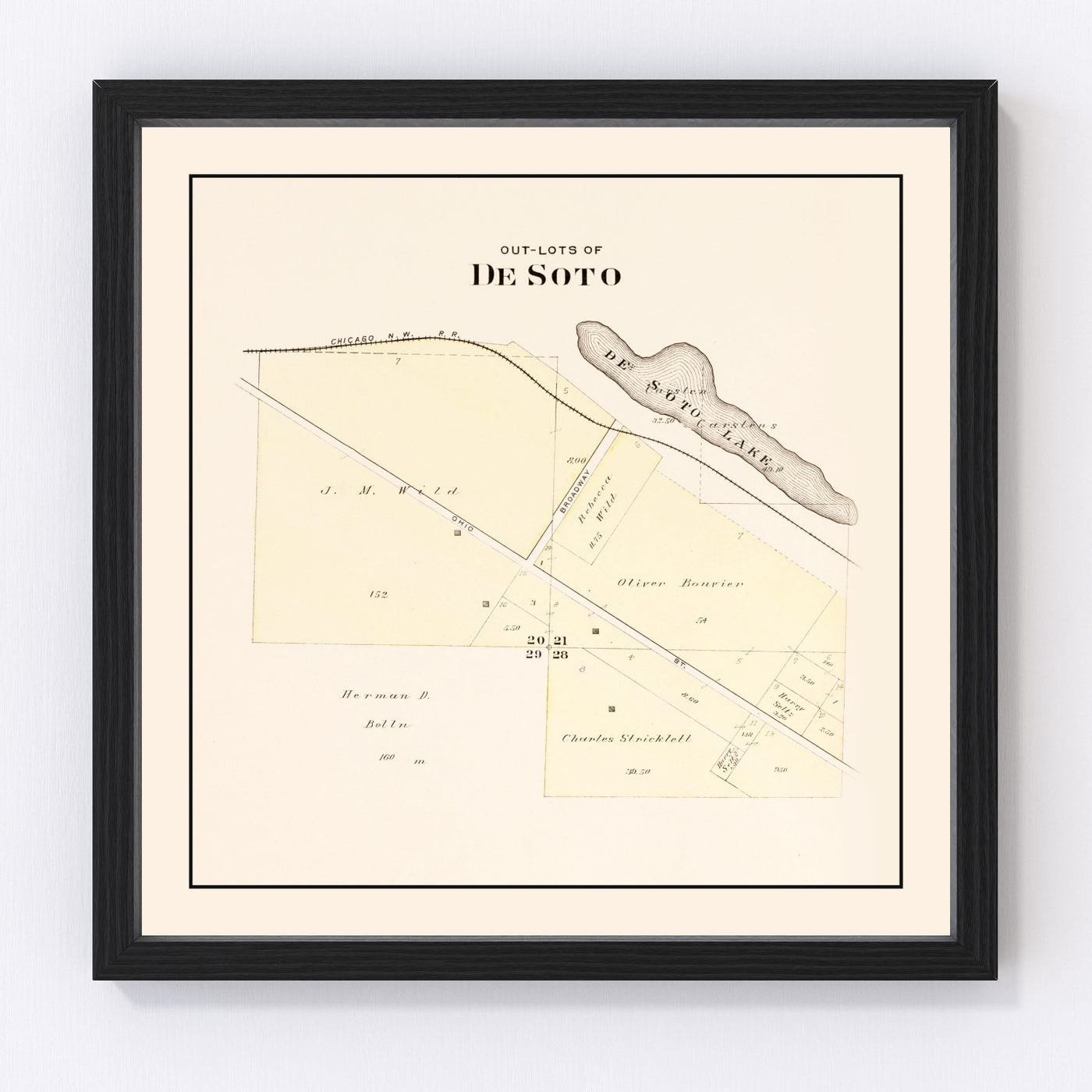 Desoto Vintage Map 1908