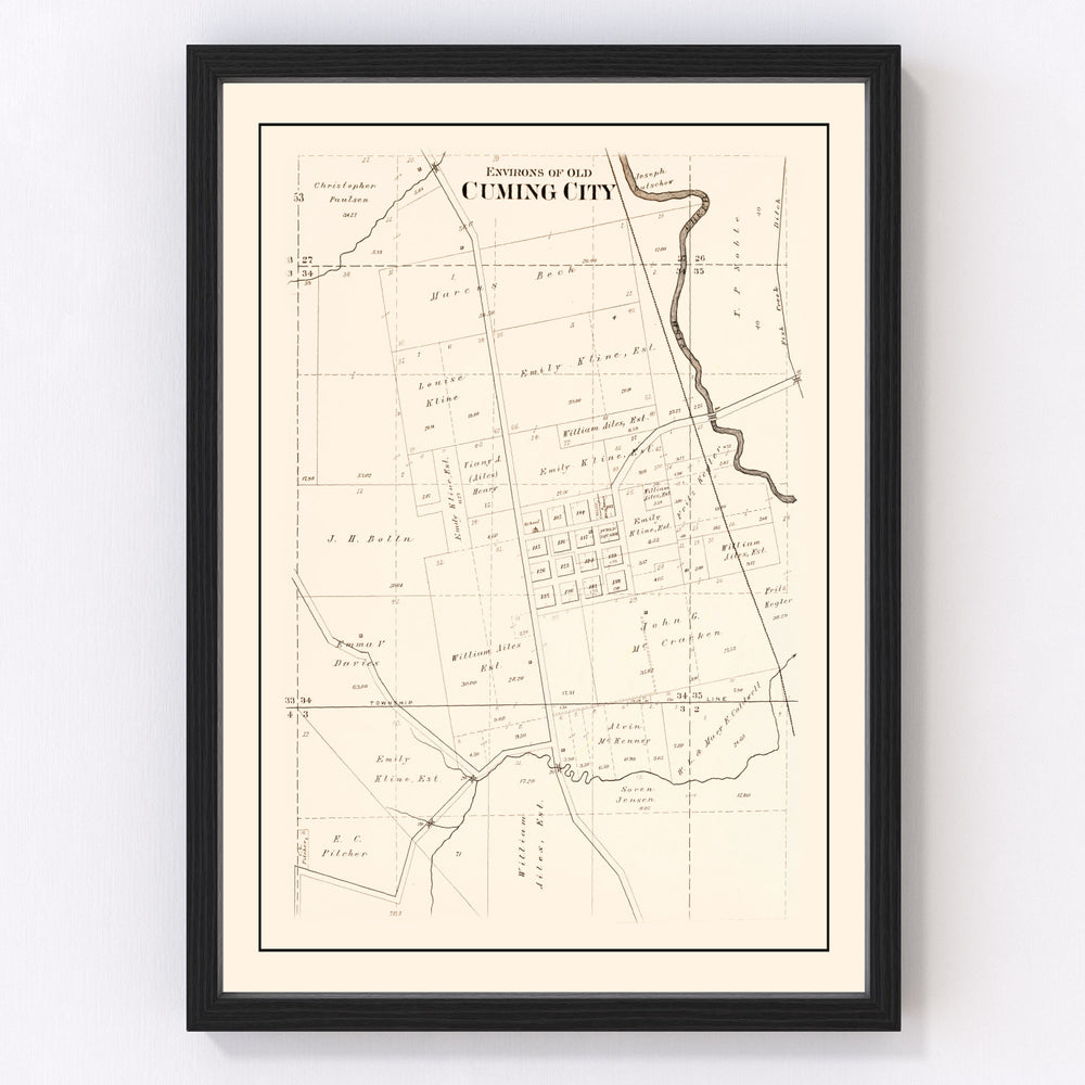 Cuming Vintage Map 1908