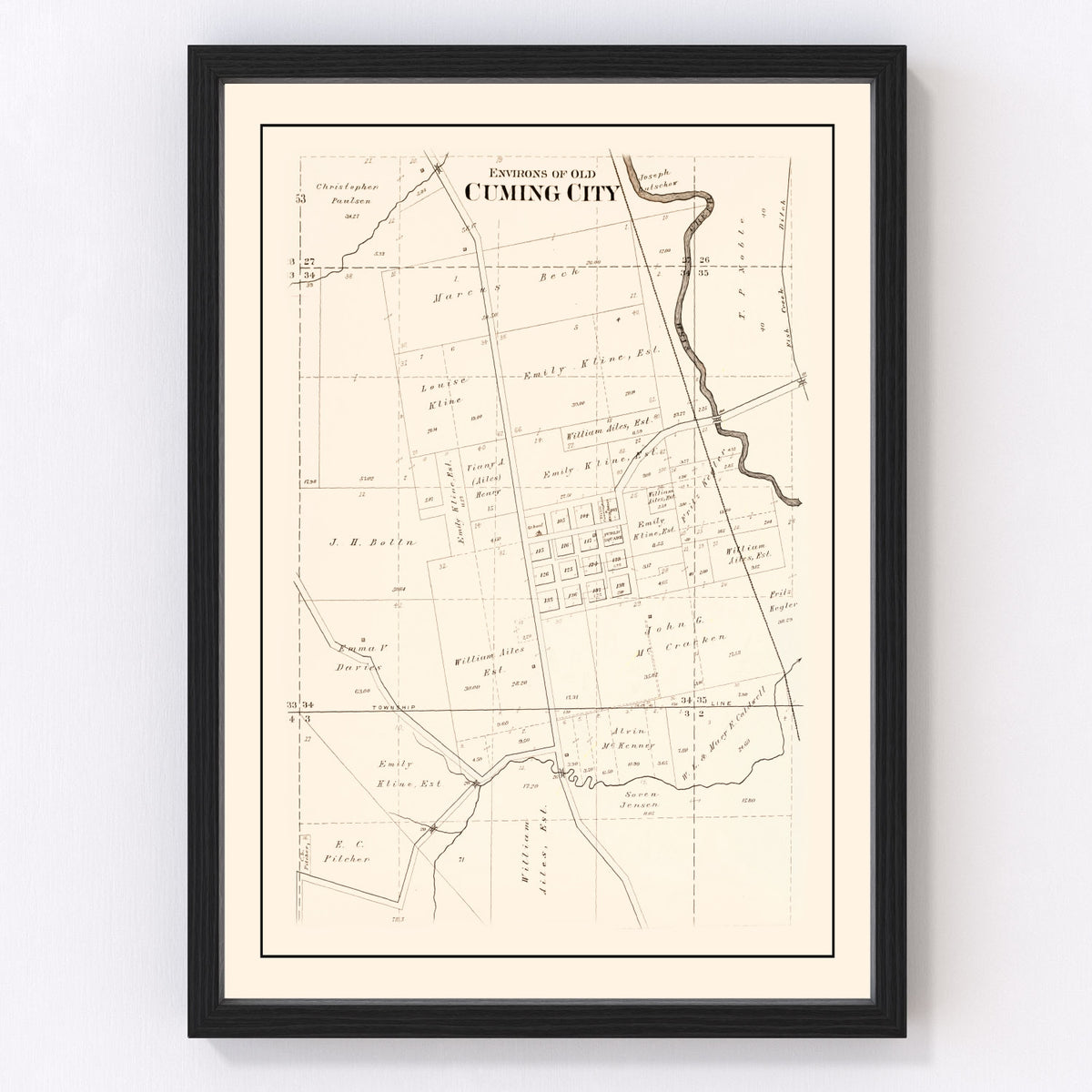 Cuming Vintage Map 1908