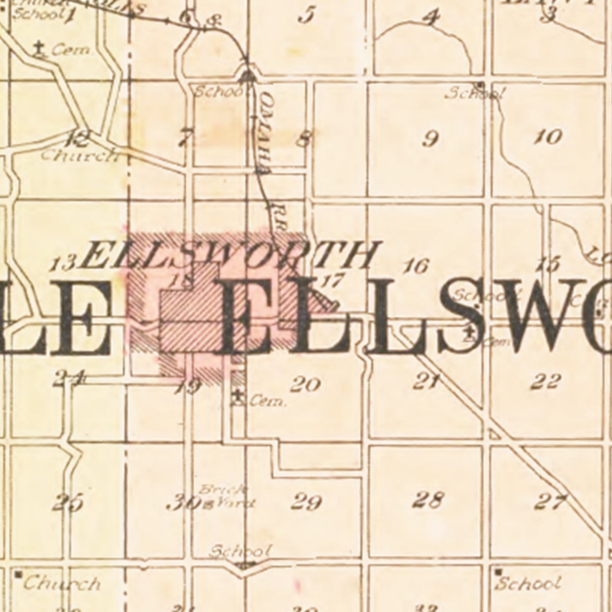 Restored historic details from the 1908 county map of Pierce County, Wisconsin
