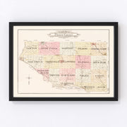 Pierce County Vintage Map 1908