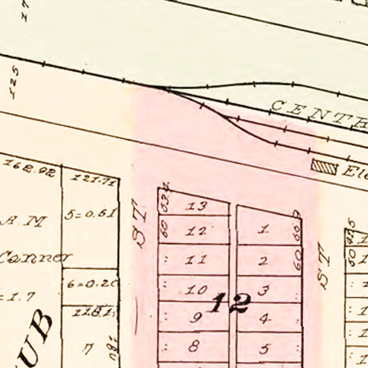 Restored historic details from the 1908 city map of Alta, Iowa