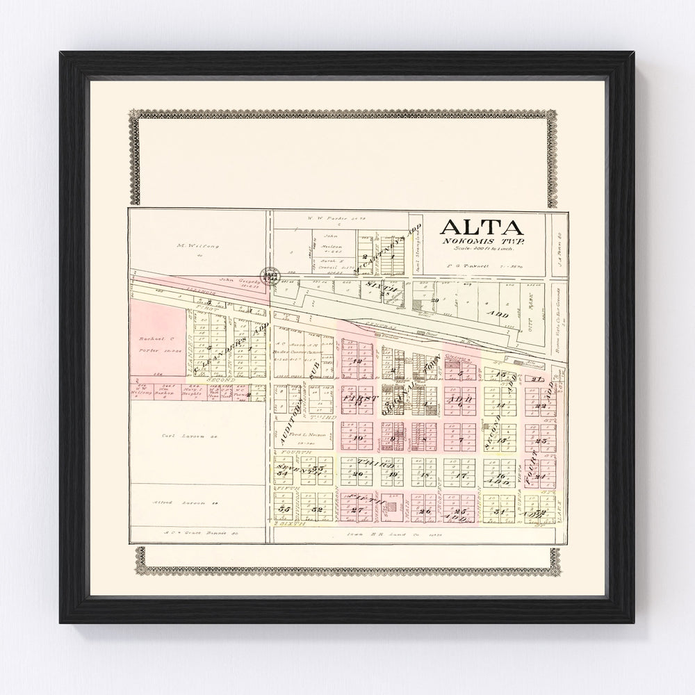 Alta Vintage Map 1908