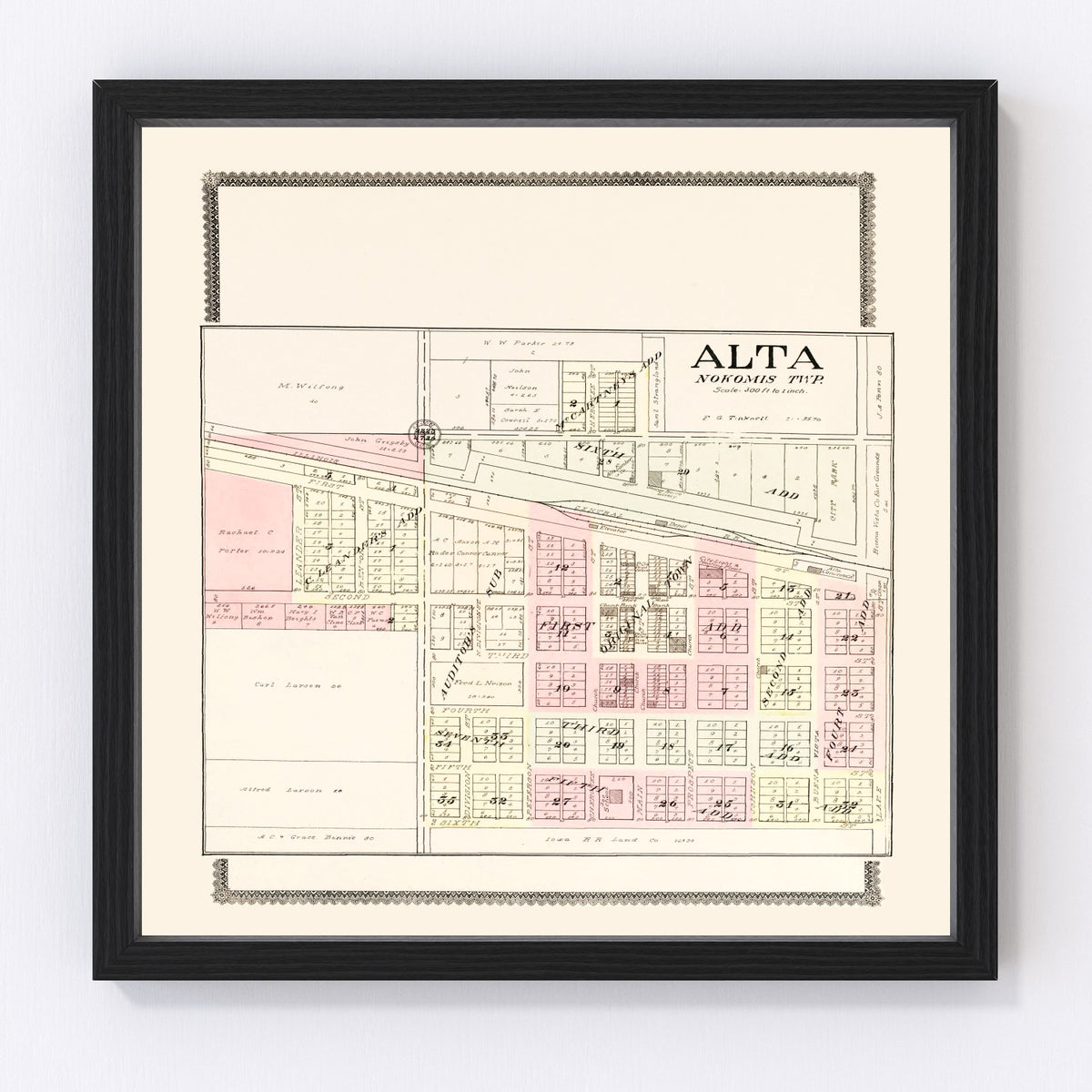 Alta Vintage Map 1908