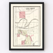 Linn Grove Vintage Map 1908