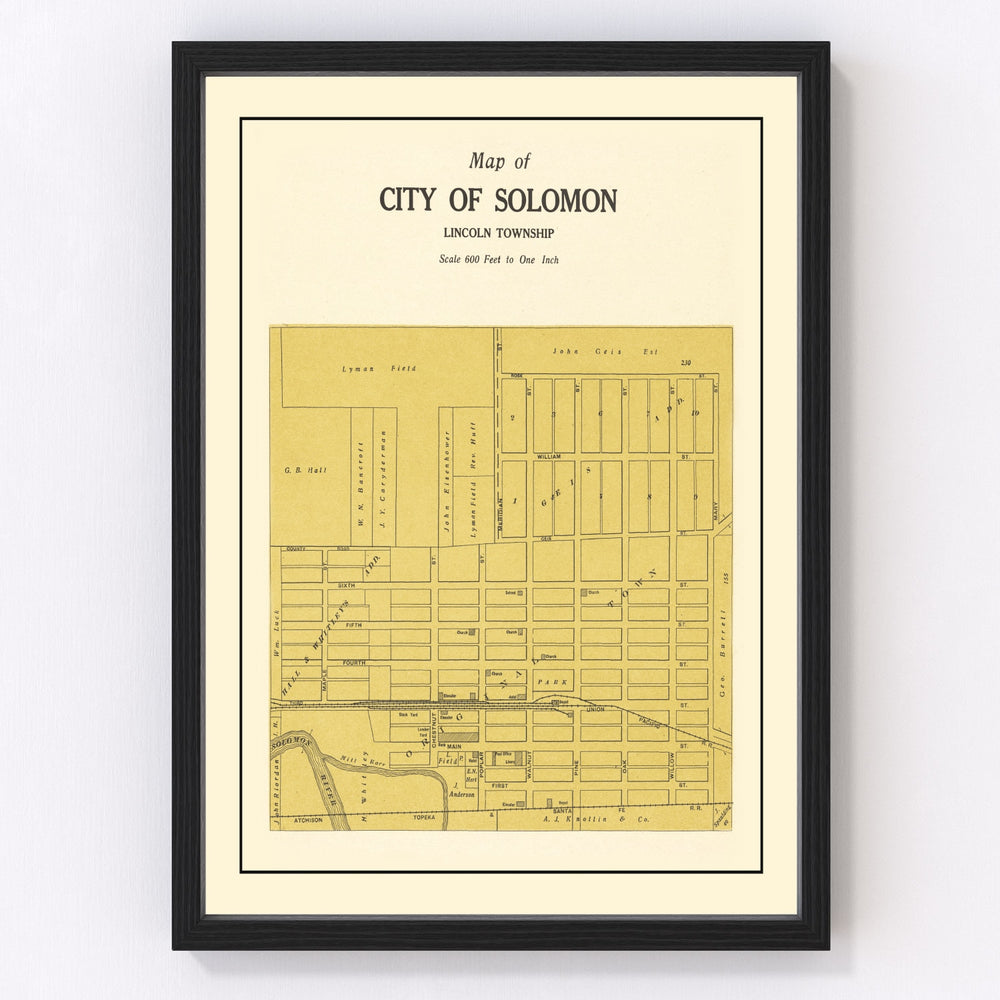 Solomon Vintage Map 1909