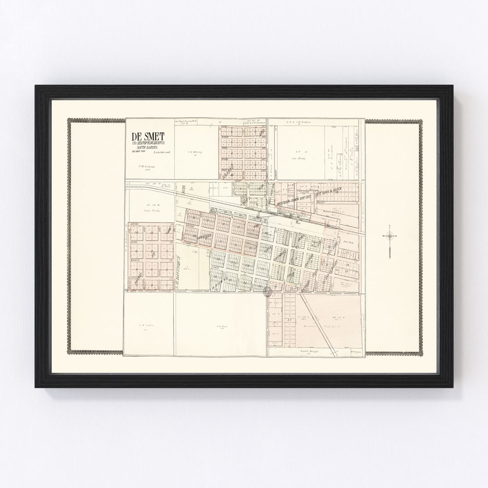 De Smet Vintage Map 1909