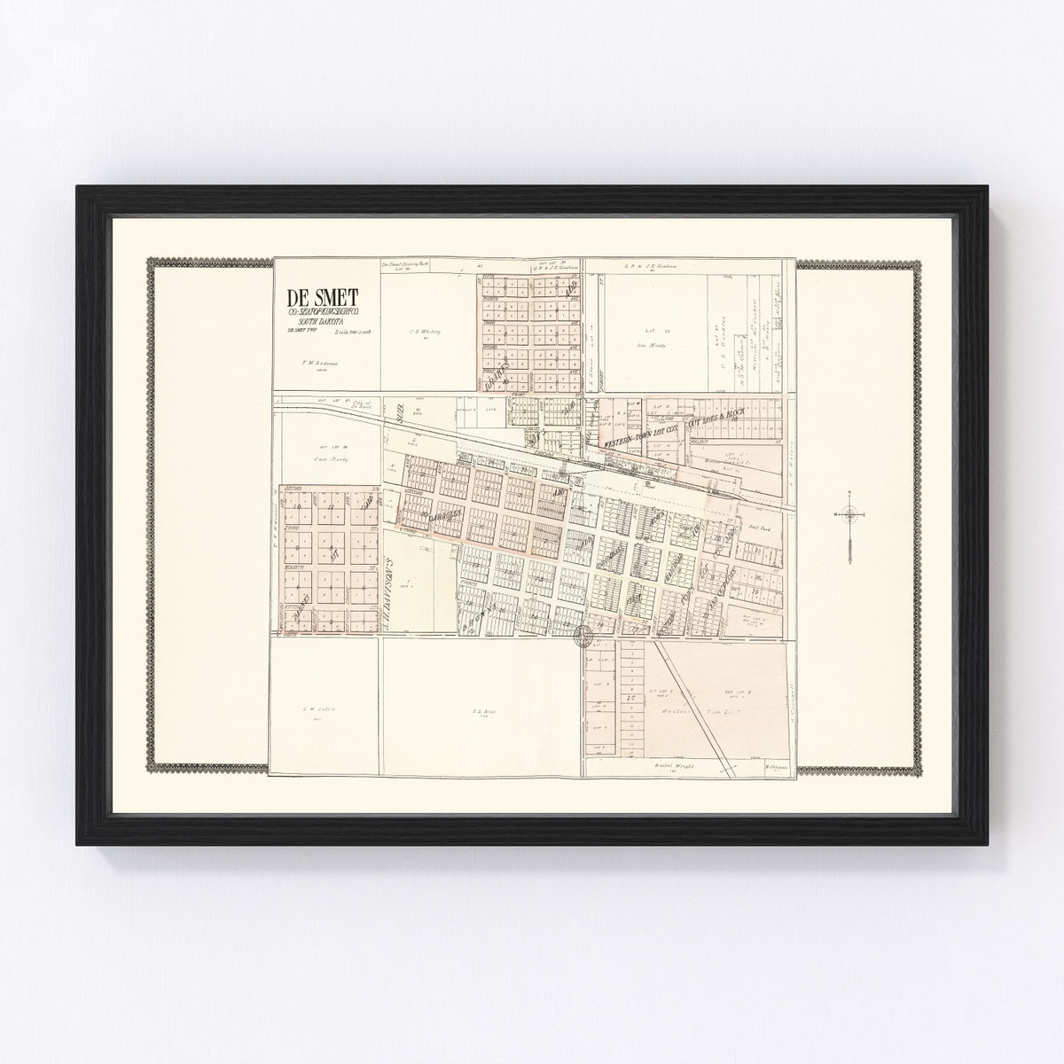 De Smet Vintage Map 1909