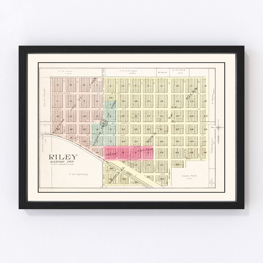 Riley Vintage Map 1909