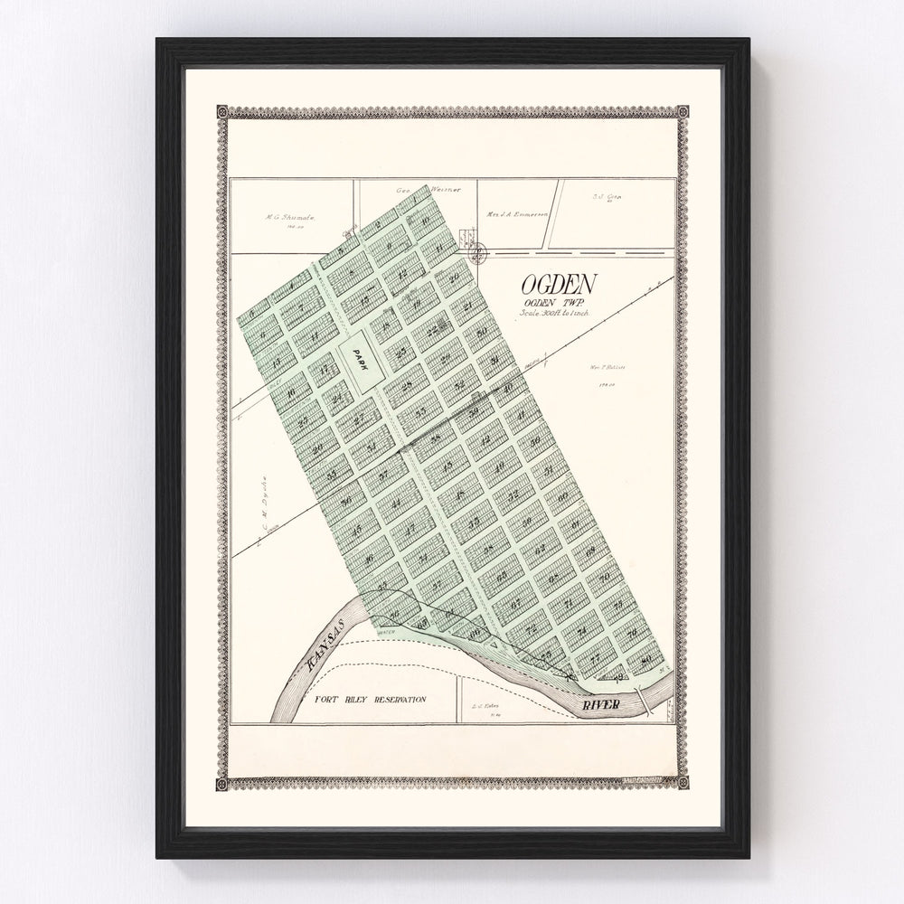 Ogden Vintage Map 1909