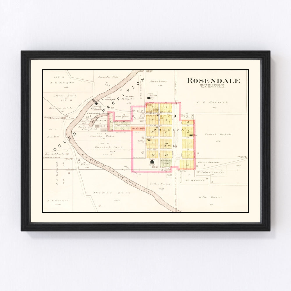 Rosendale Vintage Map 1909