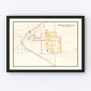 Rosendale Vintage Map 1909