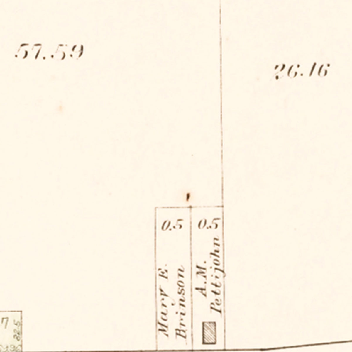Restored historic details from the 1909 city map of Whitesville, Missouri