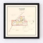 Cosby Vintage Map 1909