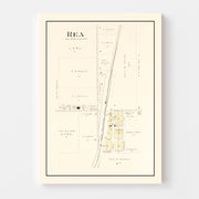 Vintage Map of Rea, Missouri 1909