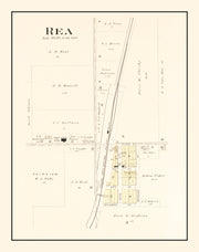 Vintage Map of Rea, Missouri 1909
