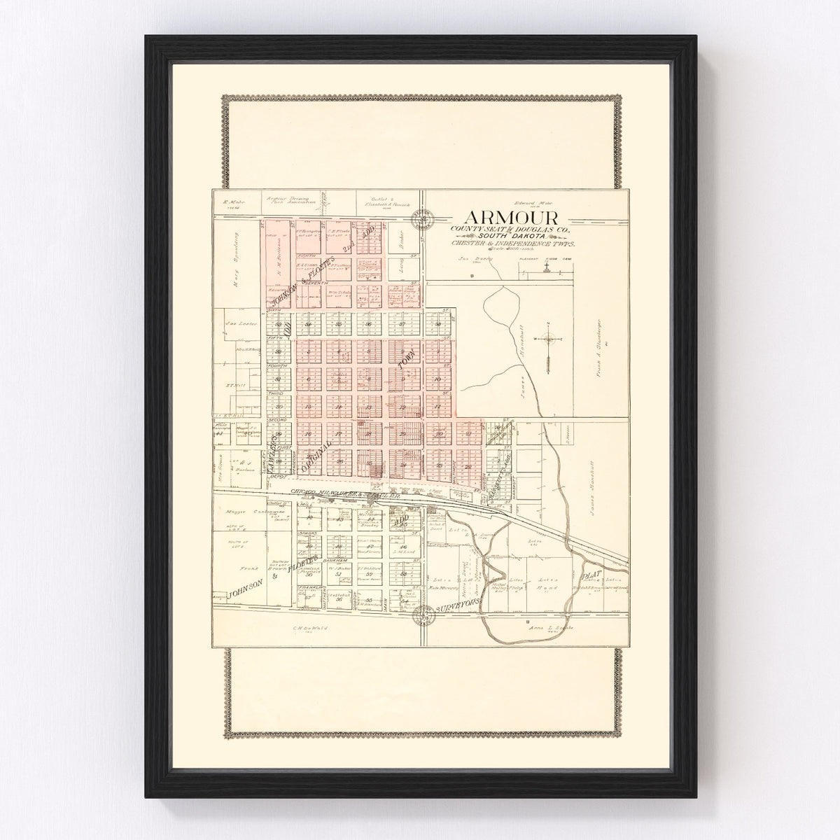 Armour Vintage Map 1909