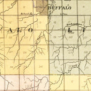Vintage Map of Harper County, Oklahoma 1910