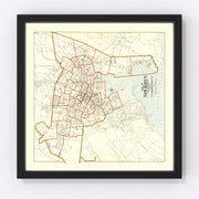 New Haven Vintage Map 1911