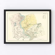 Hampden County Vintage Map 1912