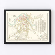 Chicopee Falls Vintage Map 1912