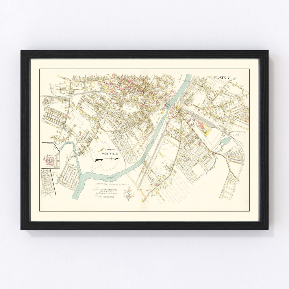 Westfield Vintage Map 1912