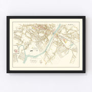 Westfield Vintage Map 1912