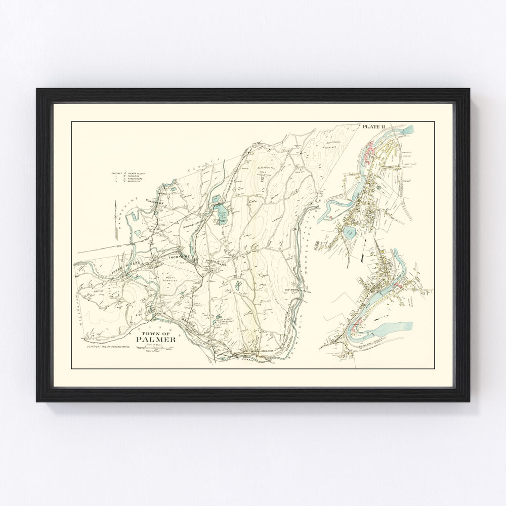 Palmer Vintage Map 1912
