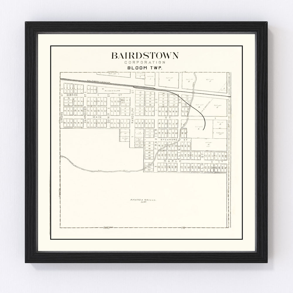 Bairdstown Vintage Map 1912