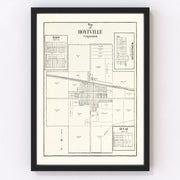 Hoytville Vintage Map 1912