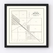Millbury Vintage Map 1912