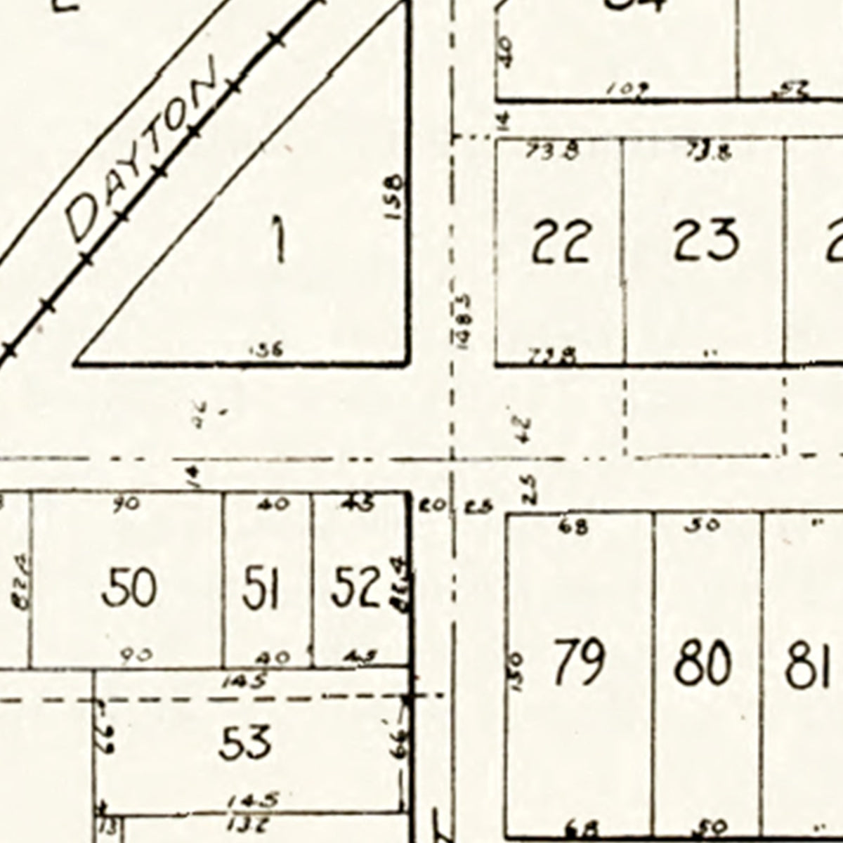 Restored historic details from the 1912 township map of Wood County, Ohio
