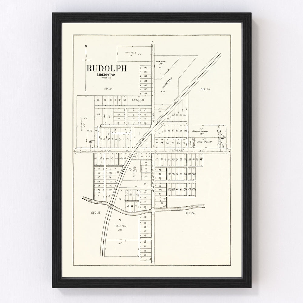Rudolph Township Vintage Map 1912