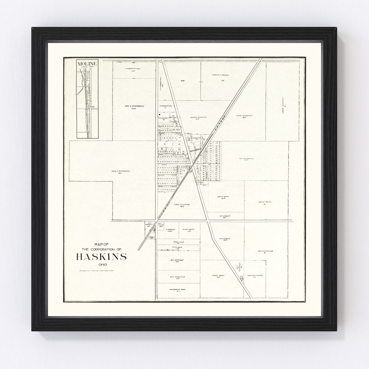 Haskins Vintage Map 1912