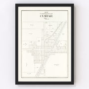 Custar Vintage Map 1912
