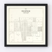 Bradner Vintage Map 1912