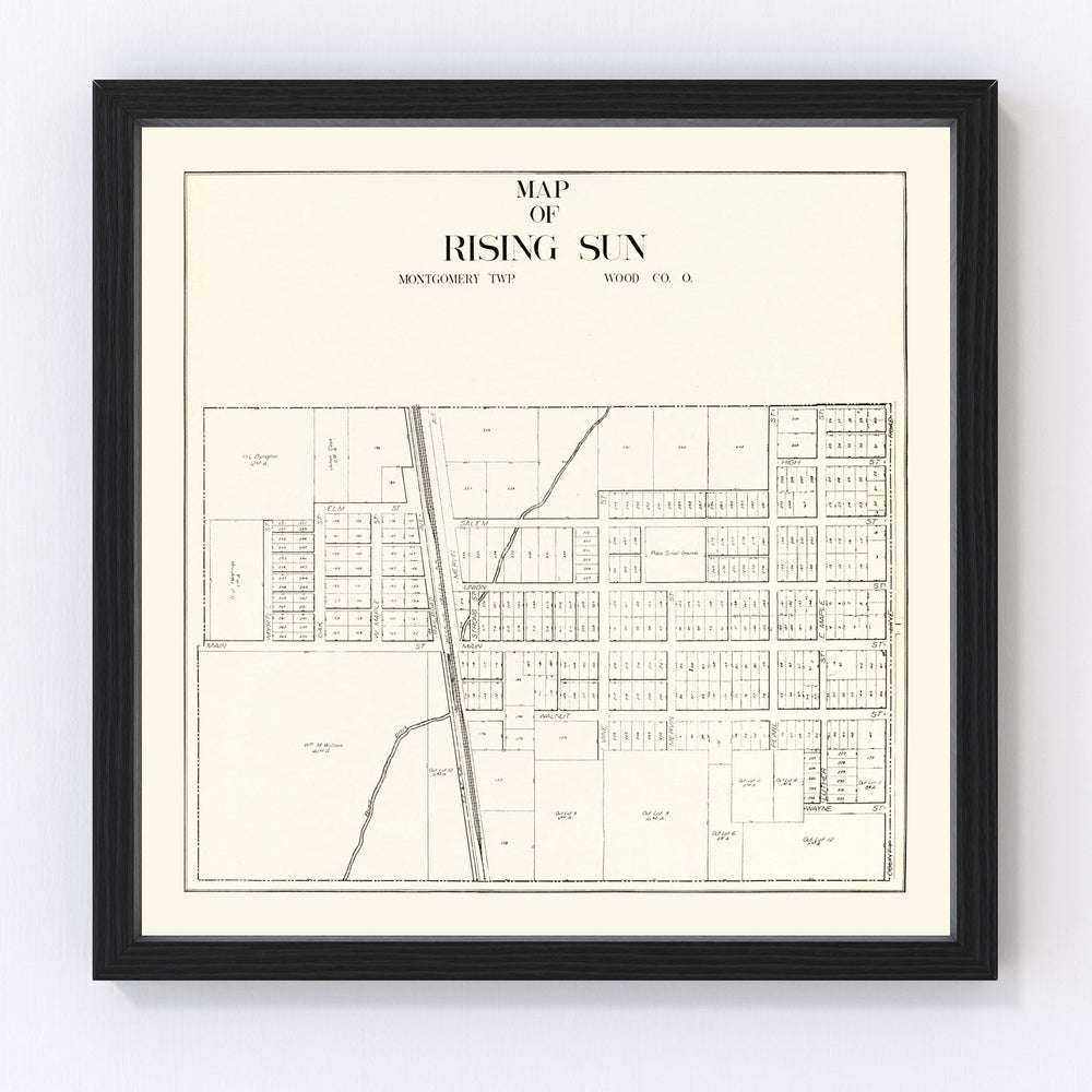 Rising Sun Vintage Map 1912