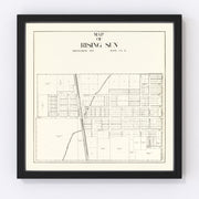 Rising Sun Vintage Map 1912