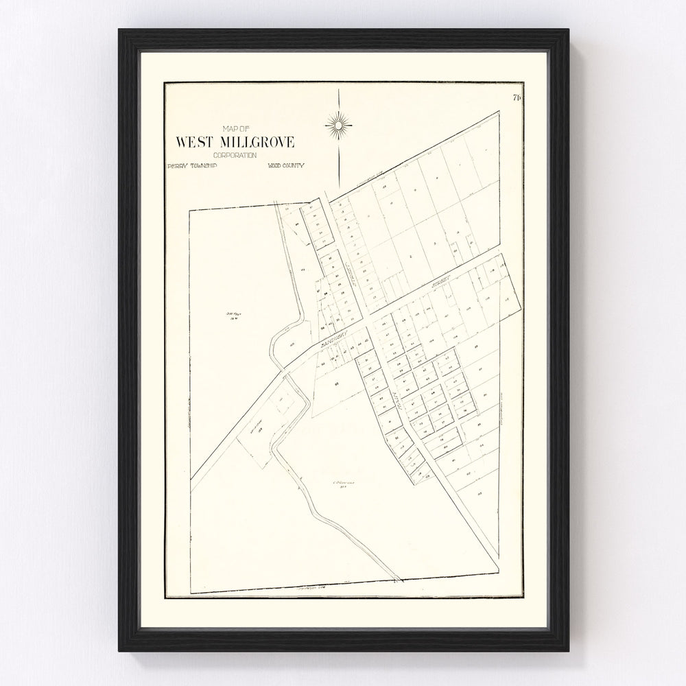 West Millgrove Vintage Map 1912