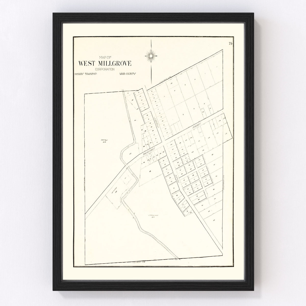 West Millgrove Vintage Map 1912
