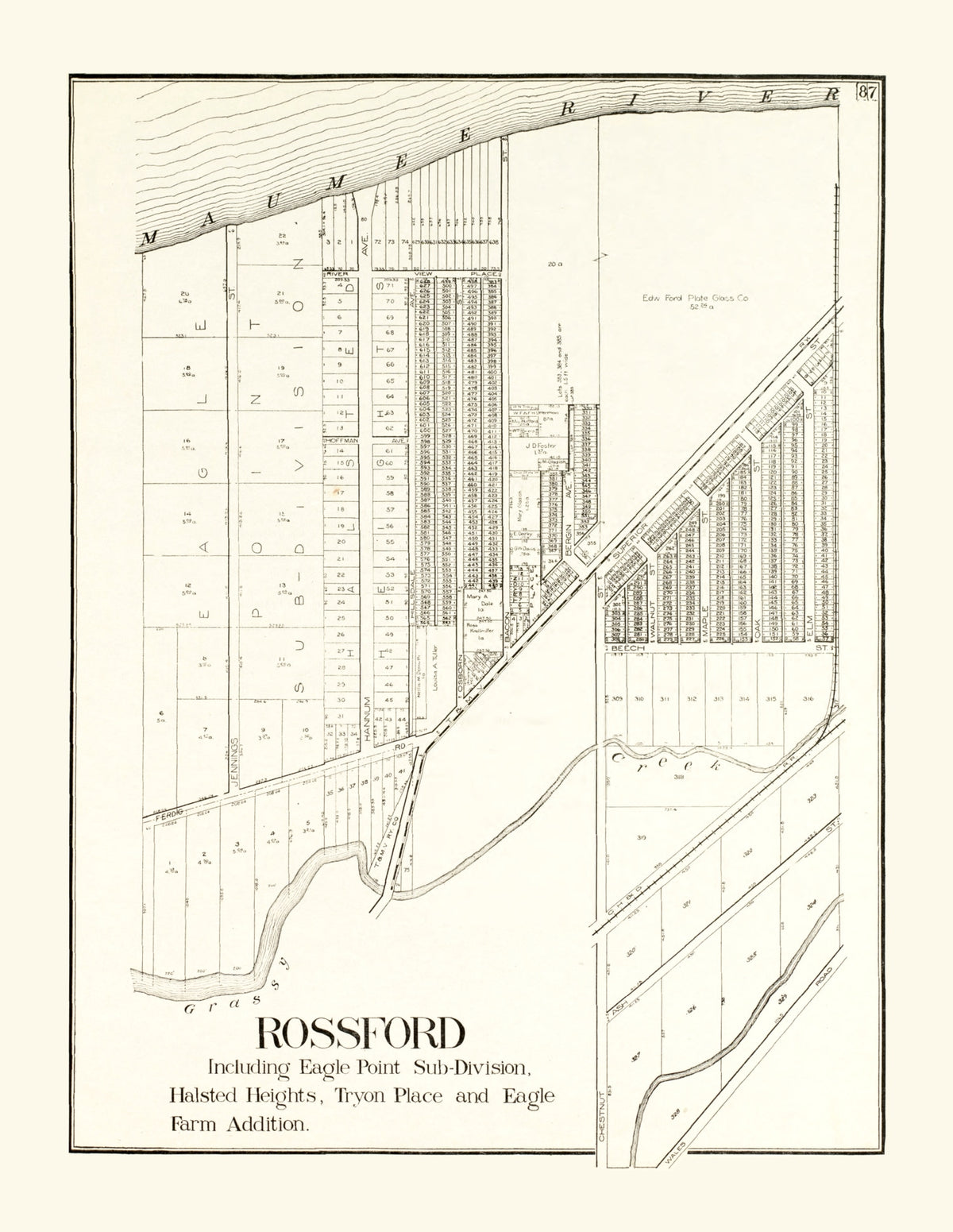 Preview of Vintage Map of Rossford, Ohio 1912
