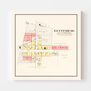 map of Gettysburg