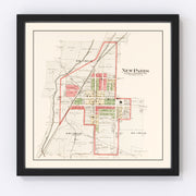 New Paris Vintage Map 1912