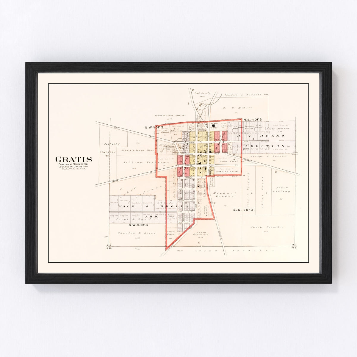 Gratis Vintage Map 1912