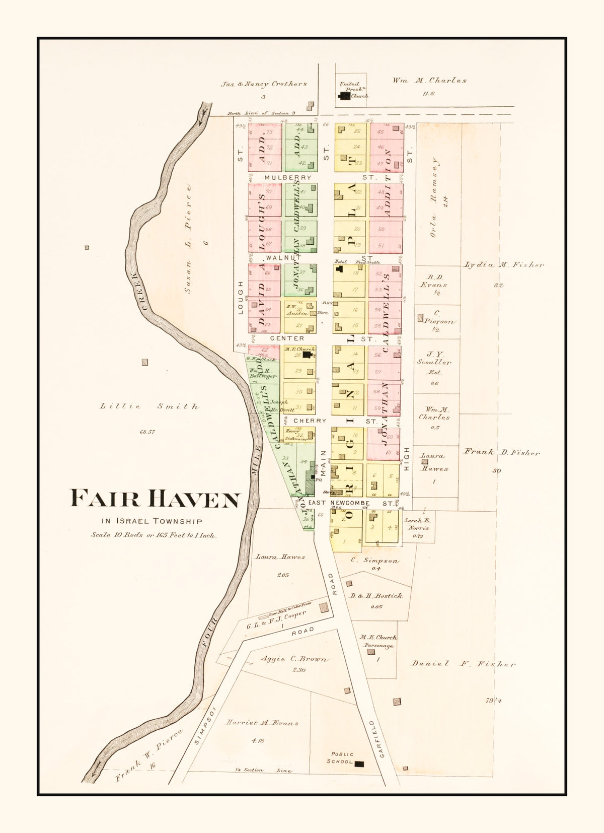 Preview of Vintage Map of Fair Haven, Ohio 1912