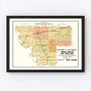 Kiowa County Vintage Map 1913